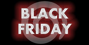 Black Friday sign in white glossy photo